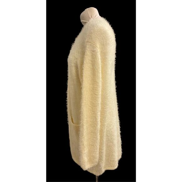 NWT Idem Ditto Open Cardigan Ivory Size L Front Pockets SOFT - Picture 3 of 12